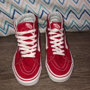 Red high top vans